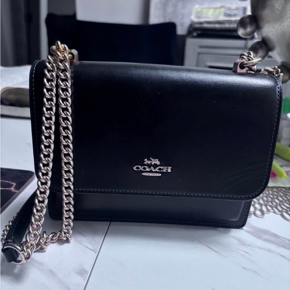 Coach Black Crossbody Bag with Chain Strap